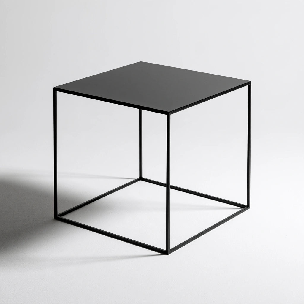 Table d'appoint en métal, coloris noir