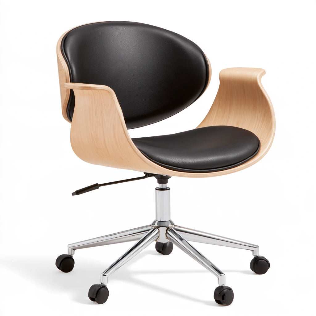 Fauteuil de bureau ergonomique aux lignes épurées, coloris gris