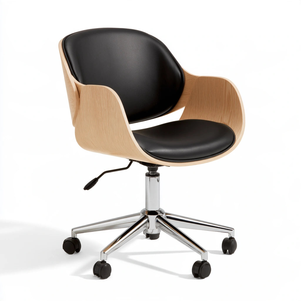Fauteuil de bureau ergonomique aux lignes épurées, coloris gris