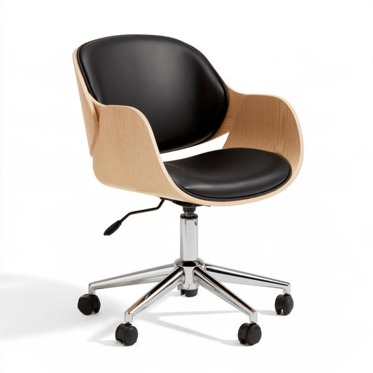 Fauteuil de bureau ergonomique aux lignes épurées, coloris gris