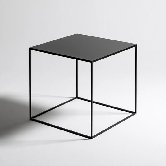 Table d'appoint en métal, coloris noir