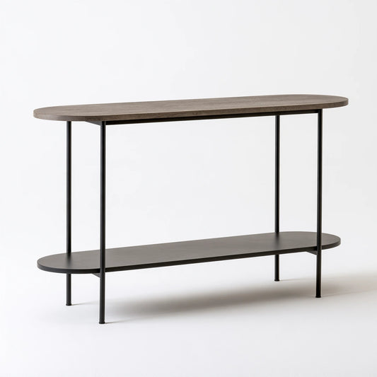 Console d'entrée aux lignes épurées, coloris gris