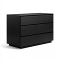Commode verticale aux lignes épurées à quatre tiroirs, coloris noir
