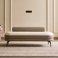 Banc décoratif aux lignes épurées, coloris beige clair